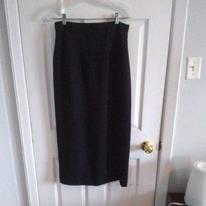 Vintage long black high waist pencil skirt